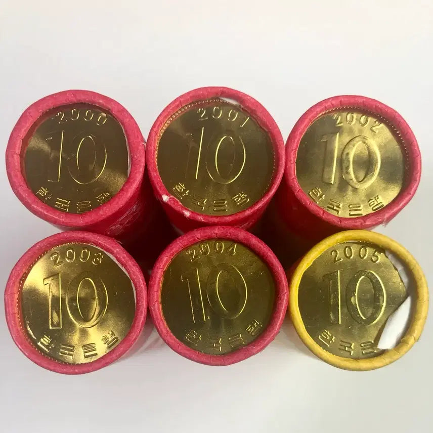 [BUNJANG] Bank of Korea Unused 10 Won Rolled Coins (2000-2023) - 24 Rolls / 한국은행 미사용 10원 롤 주화 (2000년~ 2023년) 24롤