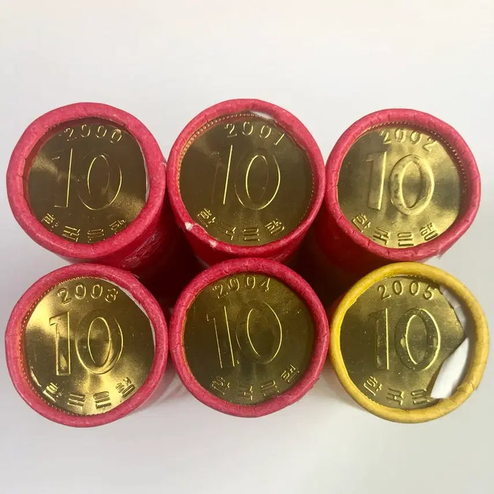 [BUNJANG] Bank of Korea Unused 10 Won Rolled Coins (2000-2023) - 24 Rolls / 한국은행 미사용 10원 롤 주화 (2000년~ 2023년) 24롤
