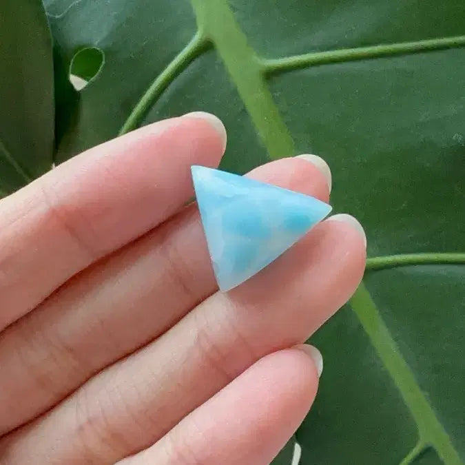 [BUNJANG] AAA+ Grade Larimar Triangular Cabochon / [천연원석] 라리마 삼각형 캐보션 AAA+등급| Larimar