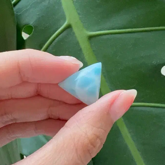 [BUNJANG] AAA+ Grade Larimar Triangle Cabochon / [천연원석] 라리마 삼각형 캐보션 AAA+등급| Larimar
