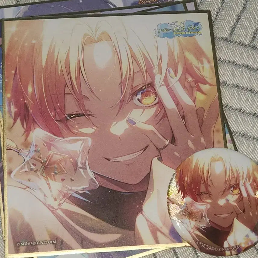 [BUNJANG] Project Sekai Tsukasa 3rd Anniversary Shikishi &amp; Can Badge Set / 프세카 츠카사 3주년 색지 캔뱃지