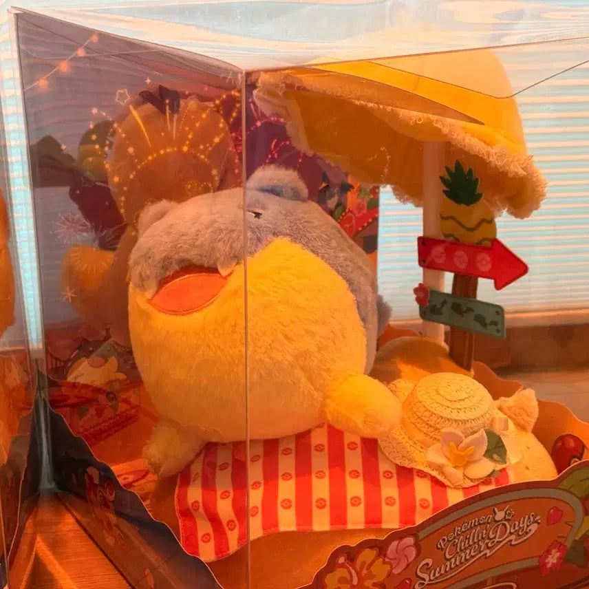 [BUNJANG] Pokemon Summer Vacation Golduck + Solgaleo Plush Dolls / 포켓몬 부산 팝업 그늣느긋 바캉스 봉제인형 고라파덕 + 대굴레오