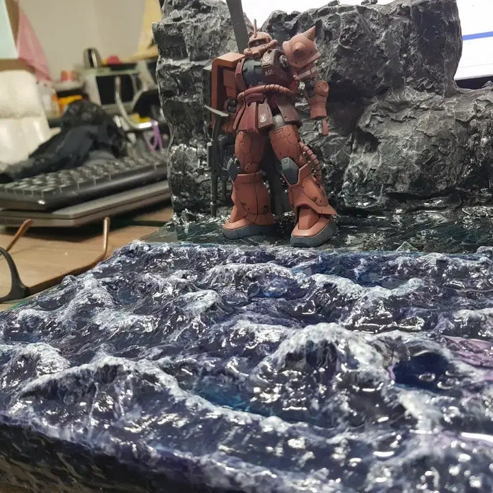 [BUNJANG] Custom Diorama Base - Realistic Wave Display / 디오라마베이스 7.5만