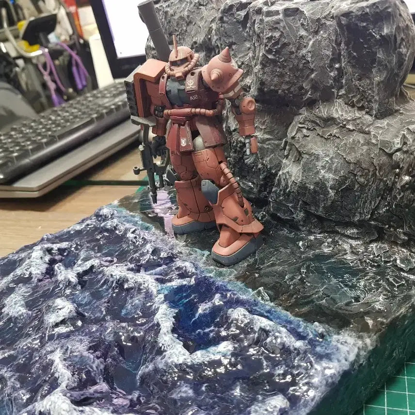 [BUNJANG] Custom Diorama Base - Realistic Wave Display / 디오라마베이스 7.5만