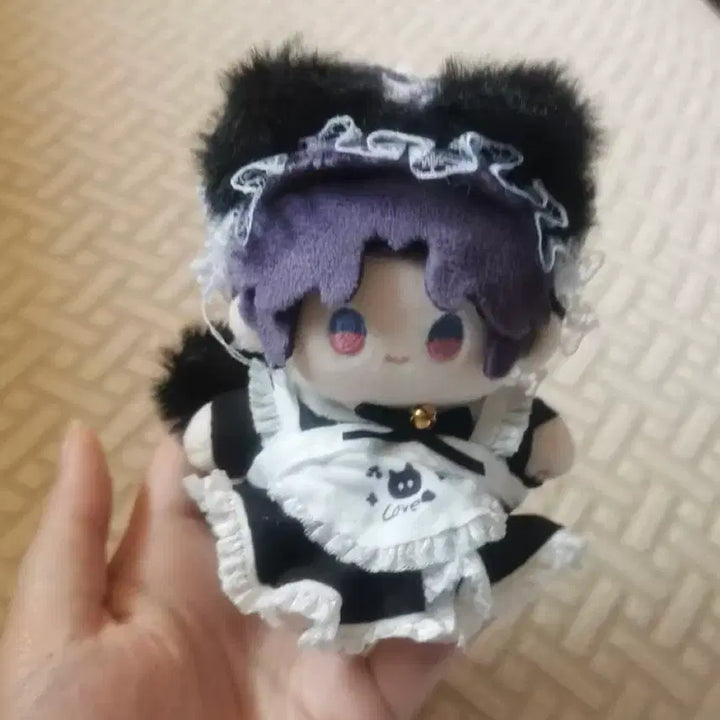 [BUNJANG] 10cm Doll Clothes Cat Maid Outfit 4-Piece Set / 10cm 인형옷 고양이메이드복 4점세트