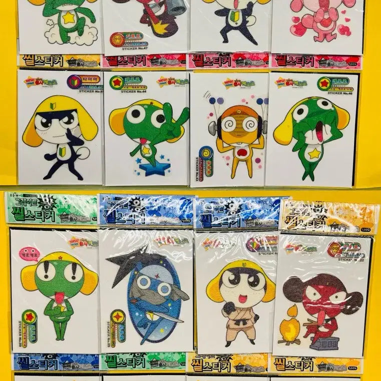 [BUNJANG] Keroro Lenticular Corotto Acrylic Tunique Keychain Coaster Can Badge Sticker Bundle / 케로로 렌티큘러 코롯토 아크릴 투니크 키링 코스터 캔뱃지 띠부씰