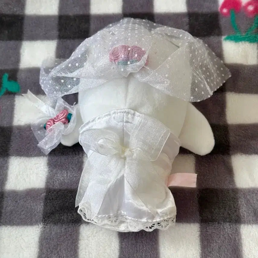 [BUNJANG] San-X Mamegoma Wedding Plush Doll / 레어 고전 산엑스 웨딩 눈썹 마메고마 인형