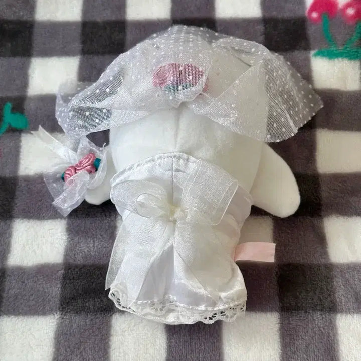 [BUNJANG] San-X Mamegoma Wedding Plush Doll / 레어 고전 산엑스 웨딩 눈썹 마메고마 인형