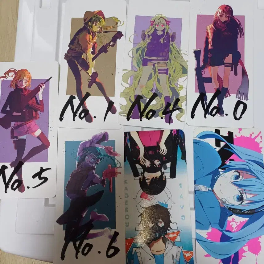 [BUNJANG] Kagerou Project Character Card Set / 일괄 카게로우 프로젝트 카게프로 카드 카드텍 7종 여캐 위주
