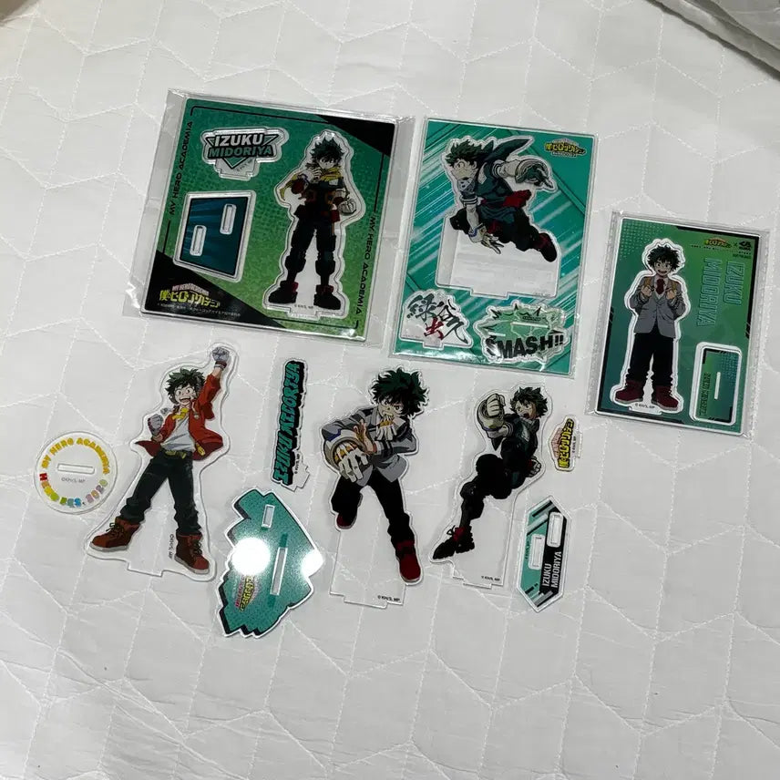 [BUNJANG] My Hero Academia Izuku Midoriya Acrylic Stand Bundle Set / 히로아카 나히아 미도리야 이즈쿠 아크릴 스탠드 6개 일괄