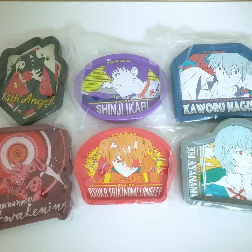 [BUNJANG] Evangelion Rei Asuka Kaworu Shinji Rubber Tray Set / 에반게리온 레이 아스카 카오루 신지 고무 트레이