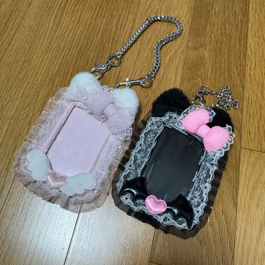 [BUNJANG] Sanrio Hello Kitty Angel Devil Photocard Holder Bundle Set / 산리오 키티 천사 악마 포토홀더 포토카드 홀더 일괄