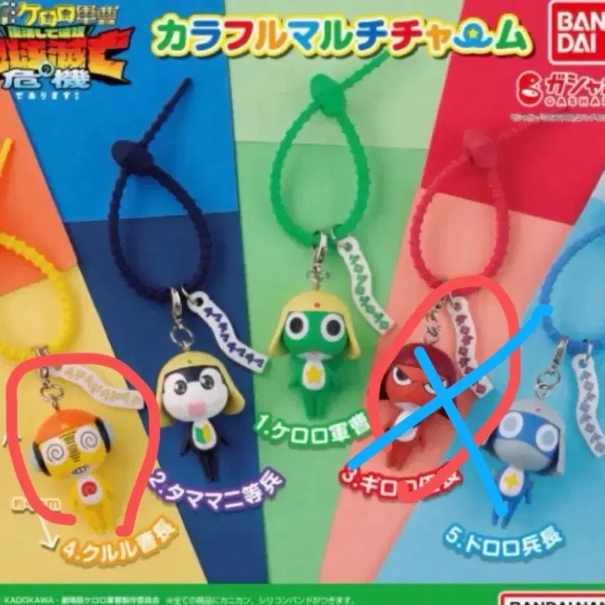 [BUNJANG] Keroro Gunsou Kururu Multi Charm Bookmark / 케로로 가챠 쿠루루 멀티 참 메지루시