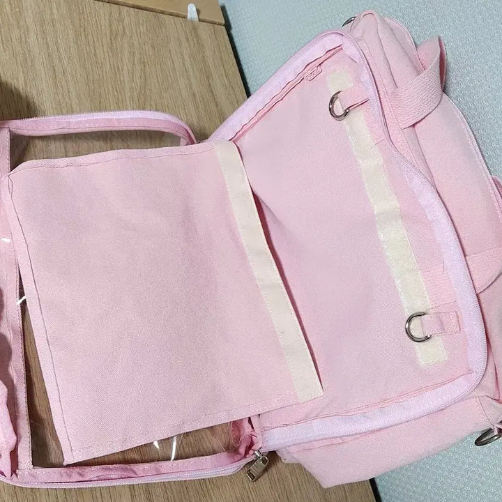 [BUNJANG] Transparent Window Shoulder Bag Pink / 이타백 투명창 숄더백 핑크 덕질가방
