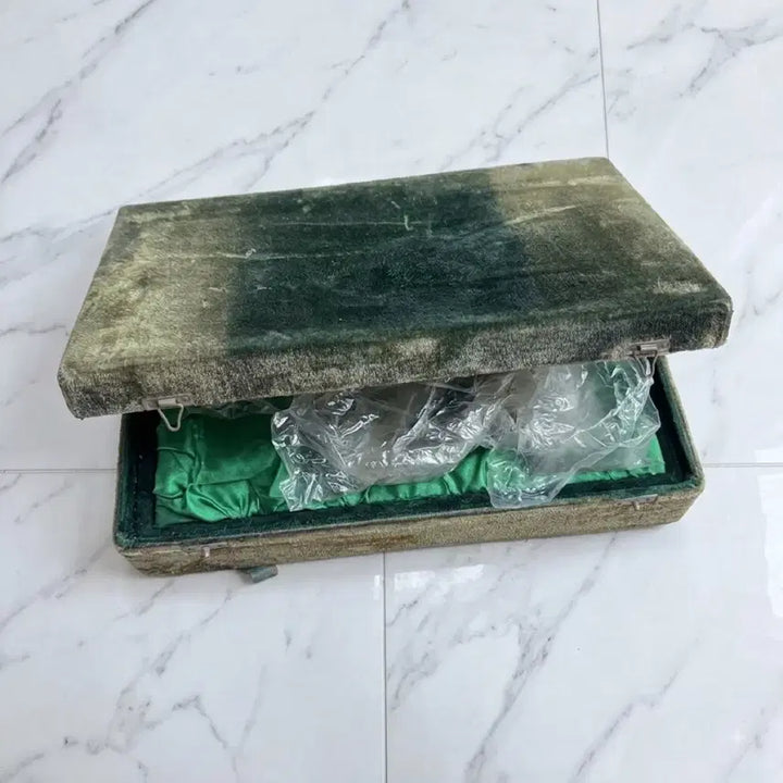 [BUNJANG] Vintage Natural Jade Ashtray and Lighter Set / 새상품) 빈티지 골동품 천연 옥 재떨이 라이터 세트