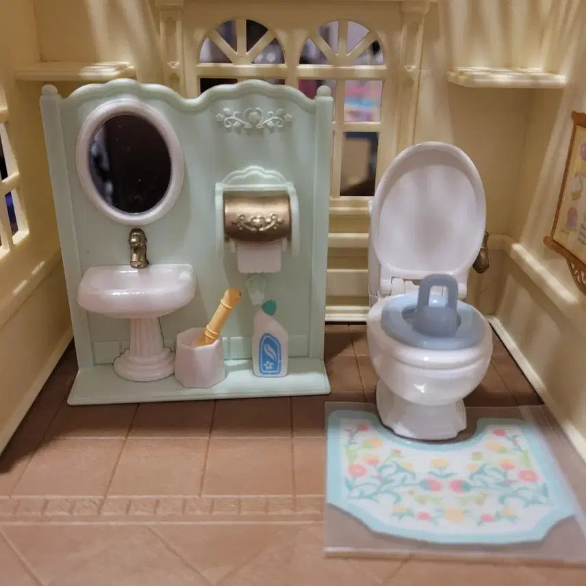 [BUNJANG] Sylvanian Families Bathroom Set / 실바니안 가족 화장실 세트