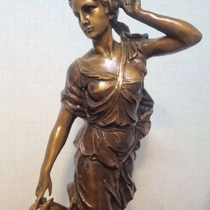 [BUNJANG] Bronze Diana Goddess of the Hunt Statue - 58cm Height / [동 브론즈 작품]  사냥의 여신 다이아나 - 높이 58cm