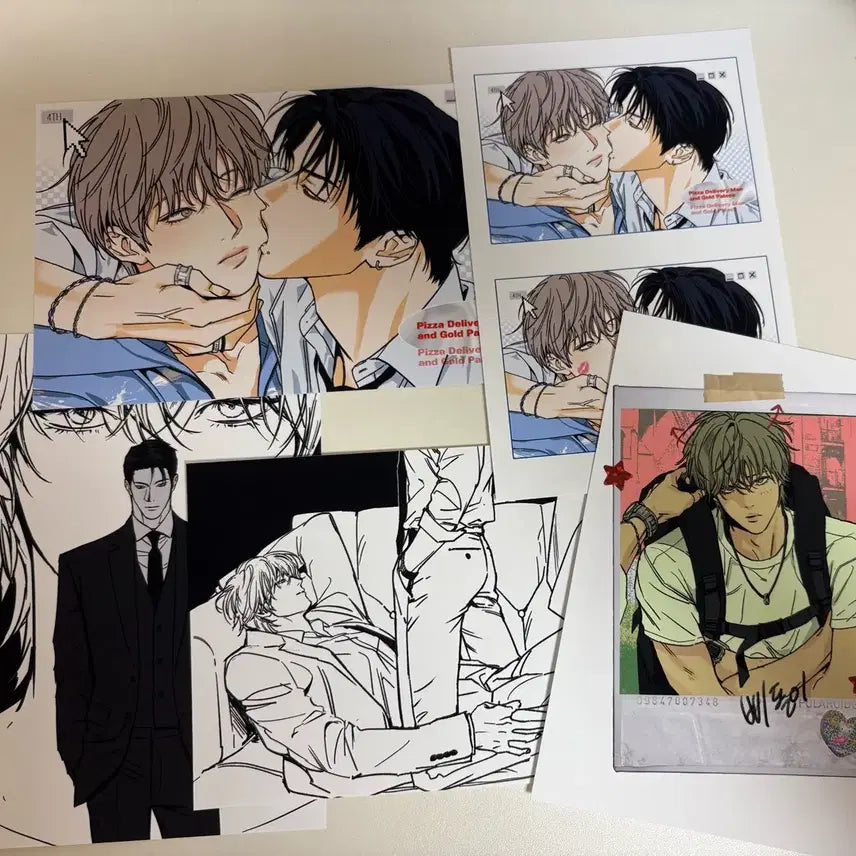 [BUNJANG] Appi Pizza Delivery Guy &amp; Gold Palace Pidalbu Print Set (5 Prints) / 어피님 피자배달부와 골드팰리스 피달부 프린티 5장 일괄