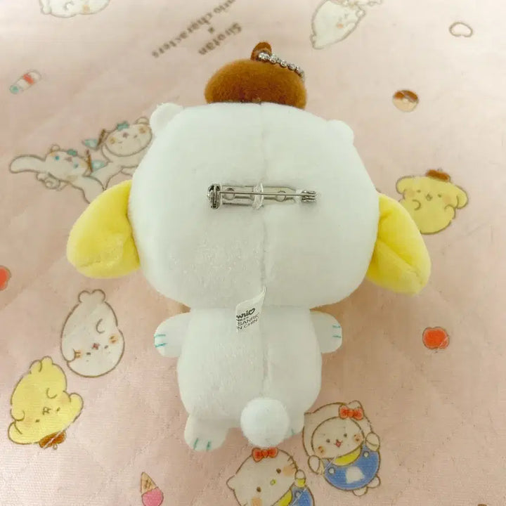 [BUNJANG] Pompompurin Otter Costume Plush Badge / 폼폼푸린 해달 코스튬 인형 뱃지