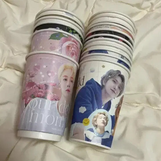 [BUNJANG] SEVENTEEN Birthday Cafe Paper Cup Bundle Set / 세븐틴 생일카페 종이컵 일괄 양도
