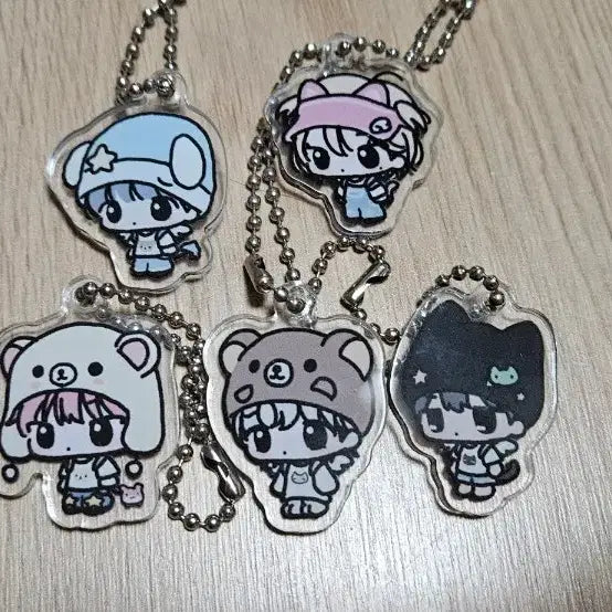 [BUNJANG] PLAVE Plumii Acrylic Ring Keychain Set / 플레이브 구우님 플뭉이 아크릴 키링 세트 예준 노아 밤비 은호 하민