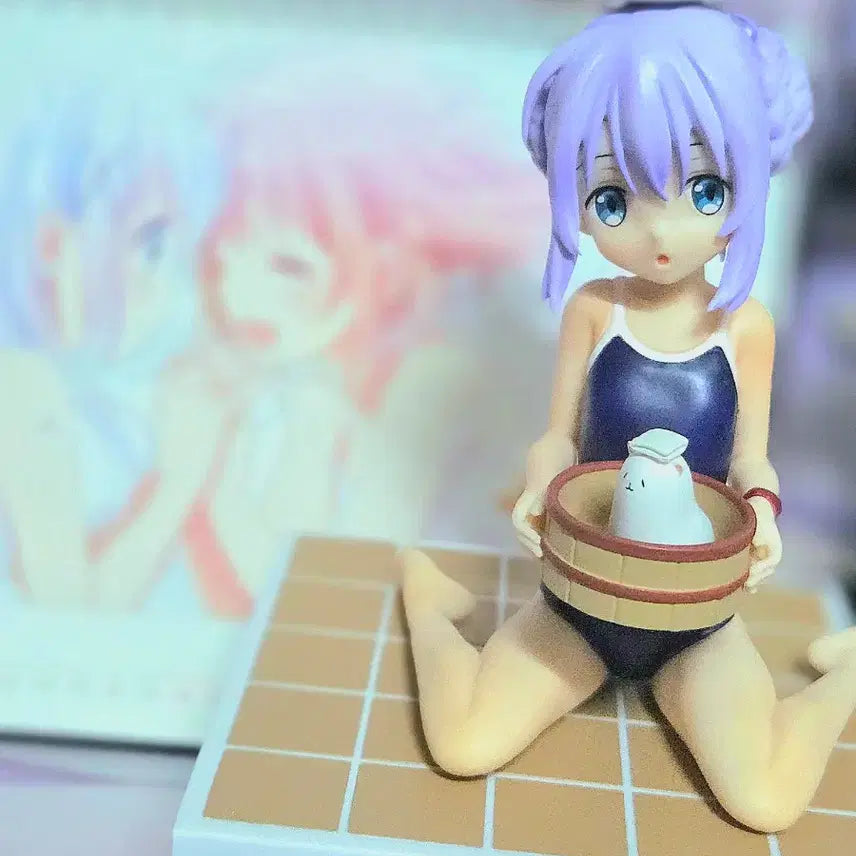 [BUNJANG] Is the Order a Rabbit? Chino Swimsuit Ver. Figure / 주문토끼 치노 피규어 수영복 스쿨미즈 주문은 토끼입니까?