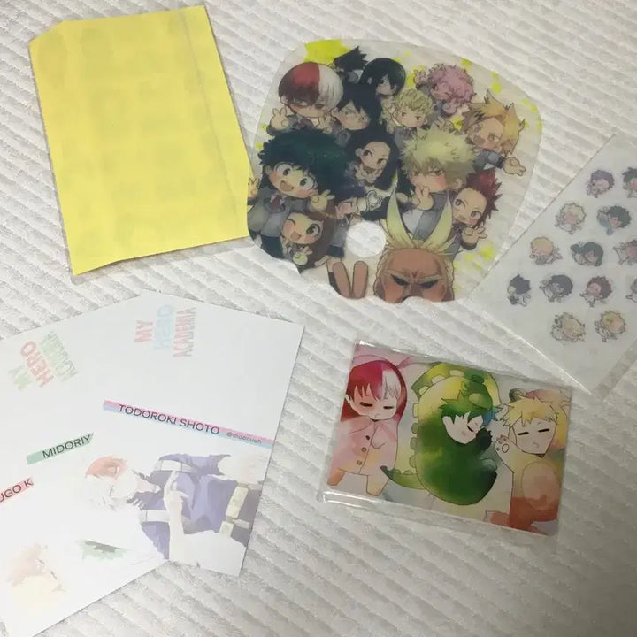 [BUNJANG] My Hero Academia Unofficial Goods Sticker, Fan, Notebook, Photocard Set / 히로아카 비공굿(스티커, 부채, 수첩, 포카)
