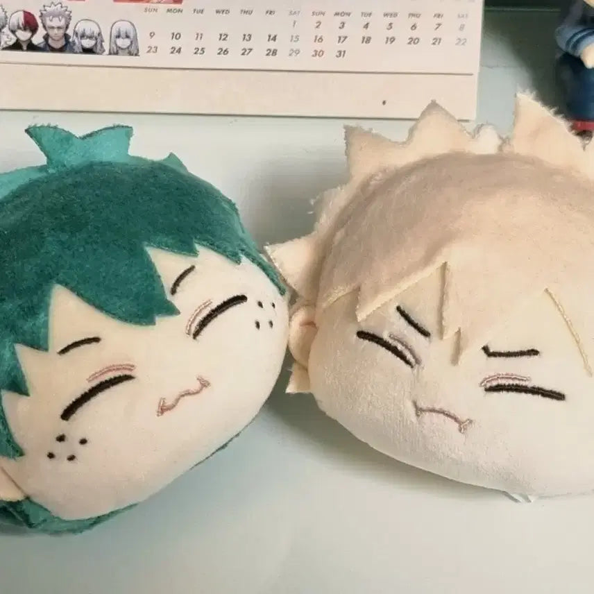 [BUNJANG] My Hero Academia Puniefe Mascot Plush Set - Bakugo &amp; Midoriya / 히로아카 푸니페 마스코트 캐릭터 누이 바쿠고 미도리야 일괄