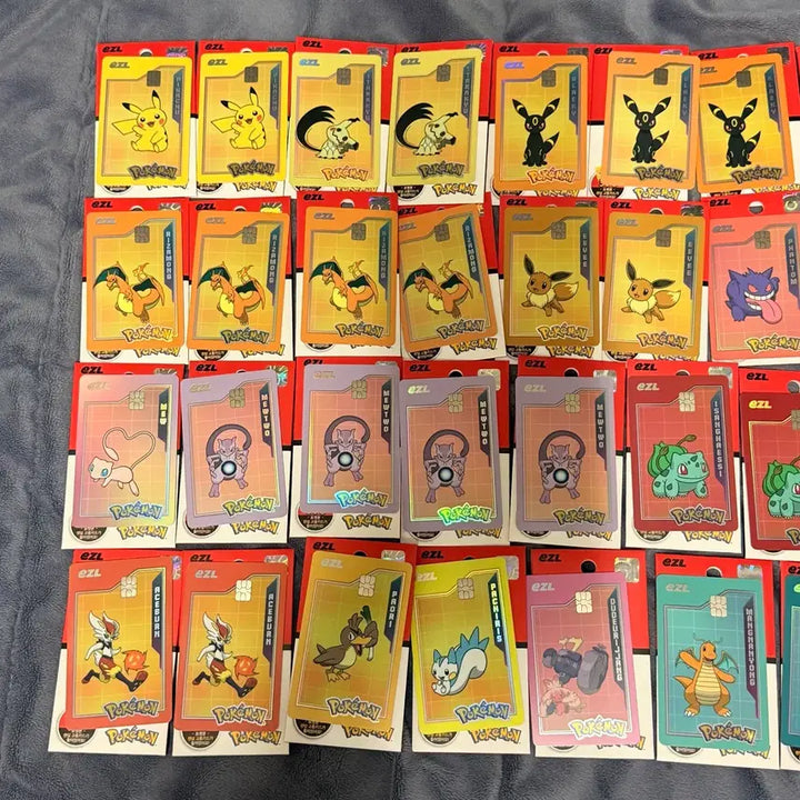 [BUNJANG] Pokemon Transportation Cards - Pikachu, Ditto, Charizard, Mew, Mewtwo / 포켓몬 교통카드 피카츄 메타몽 리자몽 뮤 뮤츠 팝니다