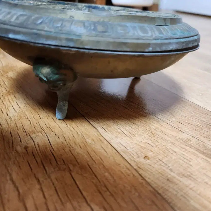 [BUNJANG] Chinese Zodiac Bronze Ashtray Antique / 십이지신 문양 청동 재털이 골동품