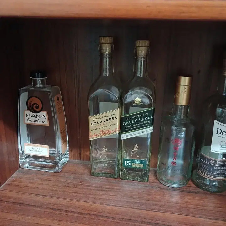[BUNJANG] Johnnie Walker Gold Label &amp; Green Label Empty Bottle Set / 조니 워커 골드라벨 그린라벨 빈 병 세트