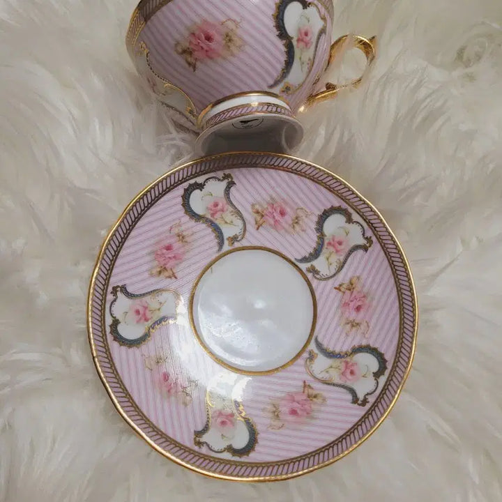 [BUNJANG] Imported Rose Teacup Set Pink Shabby / 수입로즈  찻잔 세트 핑크쉐비