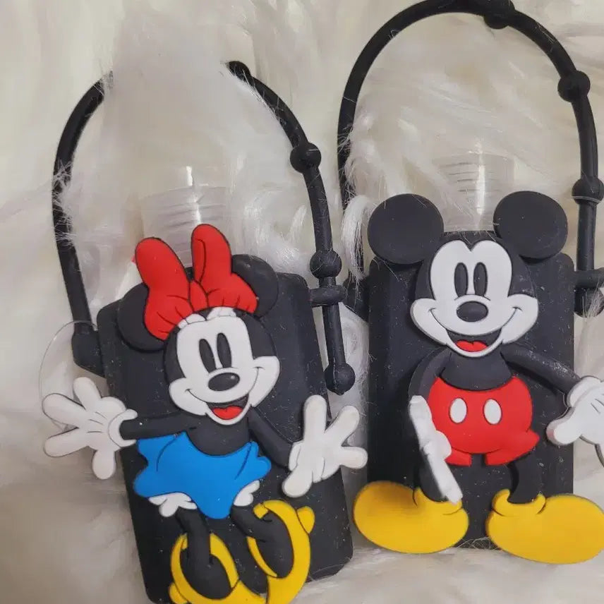 [BUNJANG] Disney Mickey Mouse &amp; Minnie Mouse Hand Sanitizer Case Set / 디즈니 미키마우스 미니마우스 손 소독제 케이스