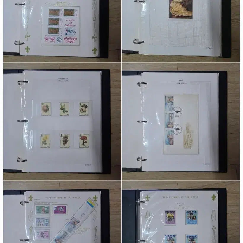 [BUNJANG] 1984-1985 World Boy/Girl Scout Themed Stamp Album / (우표) 세계 보이/걸 스카우트 수집테마 앨범 / 1984~85년