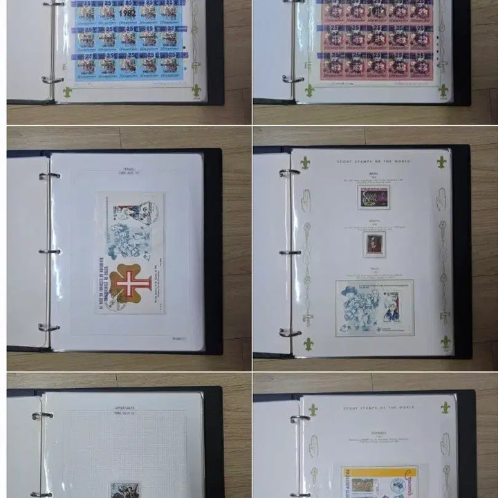 [BUNJANG] 1984-1985 World Boy/Girl Scout Themed Stamp Album / (우표) 세계 보이/걸 스카우트 수집테마 앨범 / 1984~85년