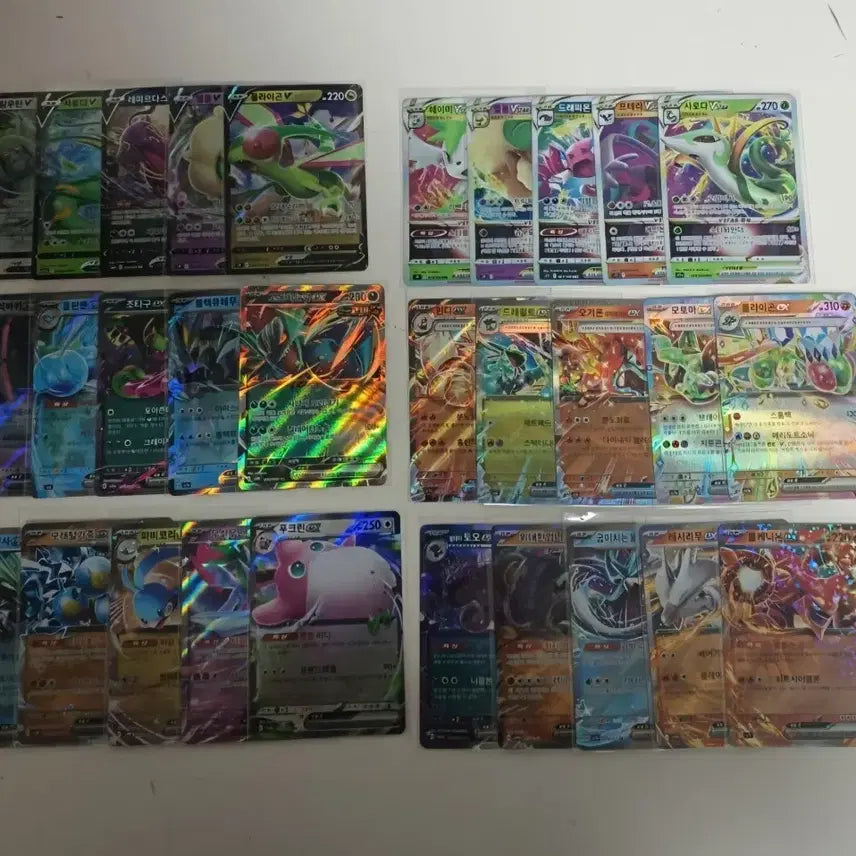 [BUNJANG] Pokemon Cards V-RR, VSTAR-RRR, ex-RR Bundle Set (30 Cards, No Duplicates) / 포켓몬카드 V-RR, VSTAR-RRR, ex-RR 무중복 30장 일괄