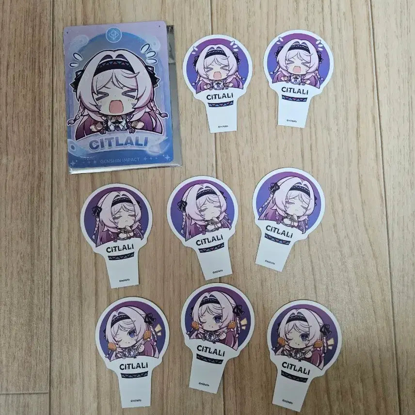 [BUNJANG] Genshin Impact PC Lounge 30,000 KRW Exclusive Citlali Card + Food Picks Goods Bundle Set / 원신 pc라운지 3만특전 시틀라리 포토카드 + 푸드픽 굿즈 일괄