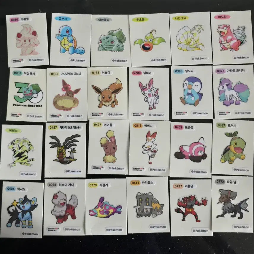 [BUNJANG] Pokemon Stickers Bundle Set / 포켓몬 띠부씰 일괄