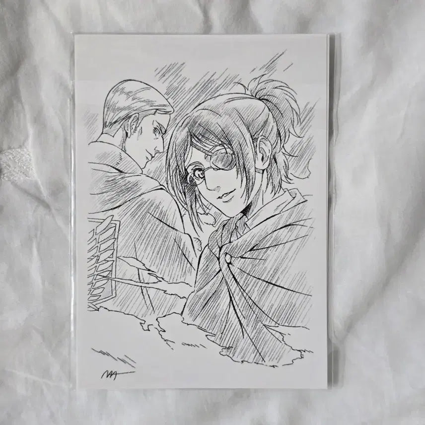 [BUNJANG] Attack on Titan Erwin Smith Levi Ackerman Hange Zoe Theater Exclusive Postcard Set / 진격의거인 진격거 한지 리바이 엘빈 극장판 영화 특전 엽서