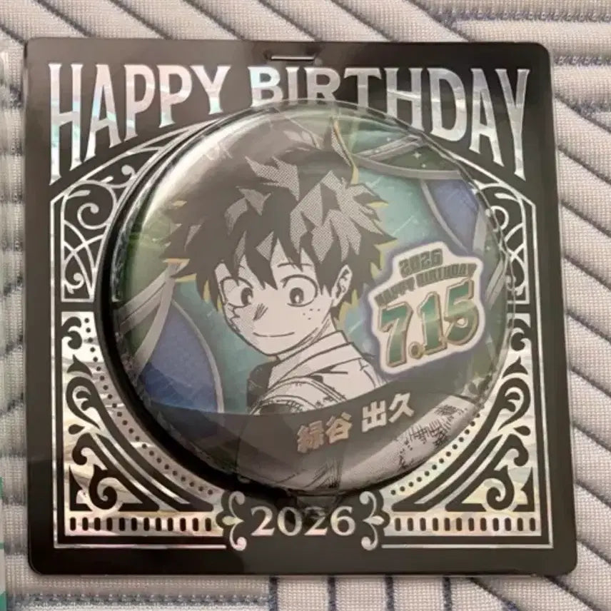 [BUNJANG] My Hero Academia Izuku Midoriya Birthday Commemorative Badge 2026 / 나히아 히로아카 미도리야 이즈쿠 생일 기념 뱃지 2026