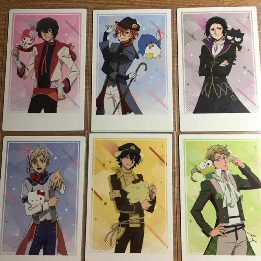 [BUNJANG] Bungo Stray Dogs Sanrio Collaboration Illustration Card Set / 문스독 산리오 콜라보 일러스트 카드 12종 일괄