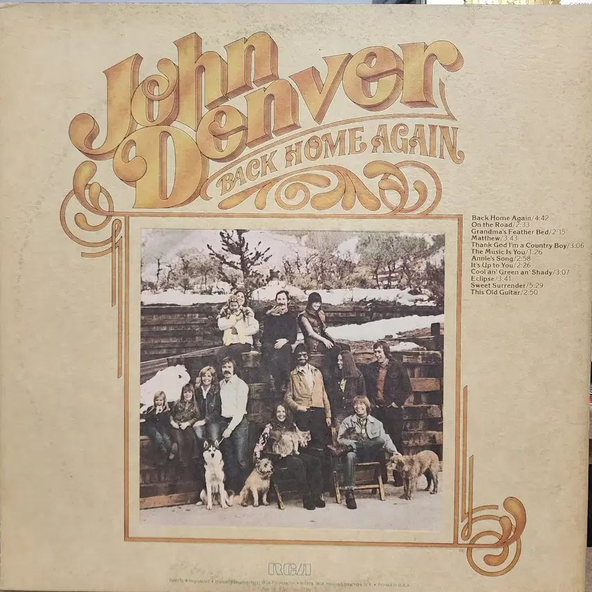 [BUNJANG] John Denver Back Home Again US Original Press LP / 존 덴버 미국초반 LP