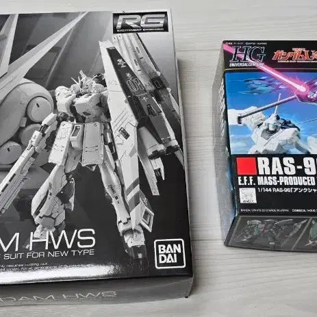 [BUNJANG] RG Nu Gundam HWS &amp; HG Anksha Model Kit Set / RG 뉴건담 HWS + HG 안크샤 판매합니다.