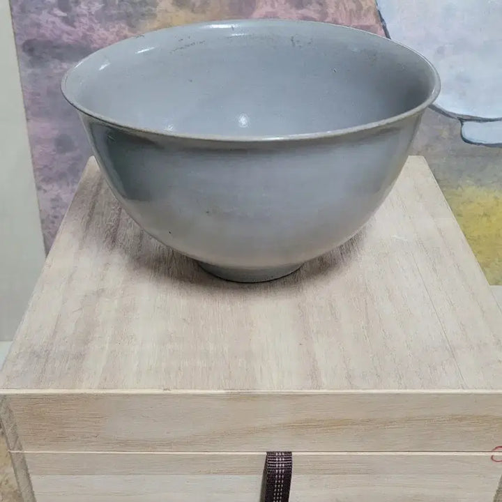 [BUNJANG] 15th Century Goryeo Dynasty Large Tea Bowl Antique Celadon Porcelain / 15세기 관요 대형 다완 골동품 도자기