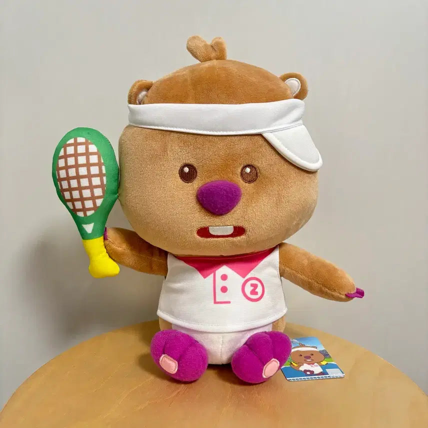 [BUNJANG] Official Jjwanroopy Tanning Sports Tennis 28cm Plush Doll / 정품 잔망루피 태닝 스포츠 테니스 28cm 봉제인형