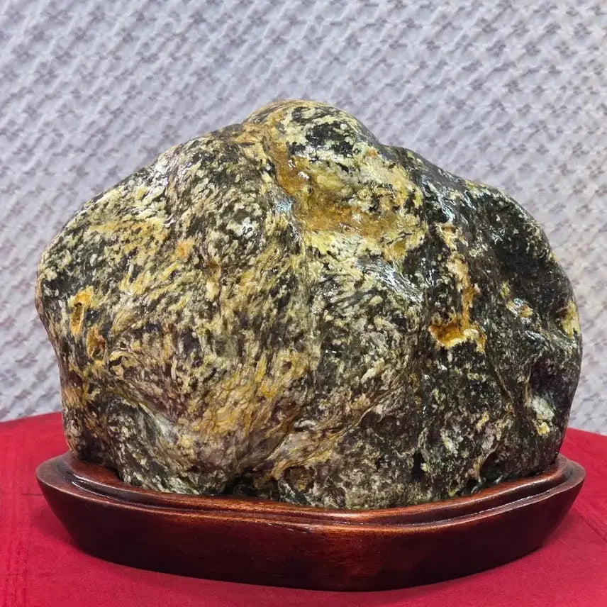 [BUNJANG] Geumgang Yellow Tiger Skin Jade Mountain Landscape Stone / 금강 황호피 / 산경