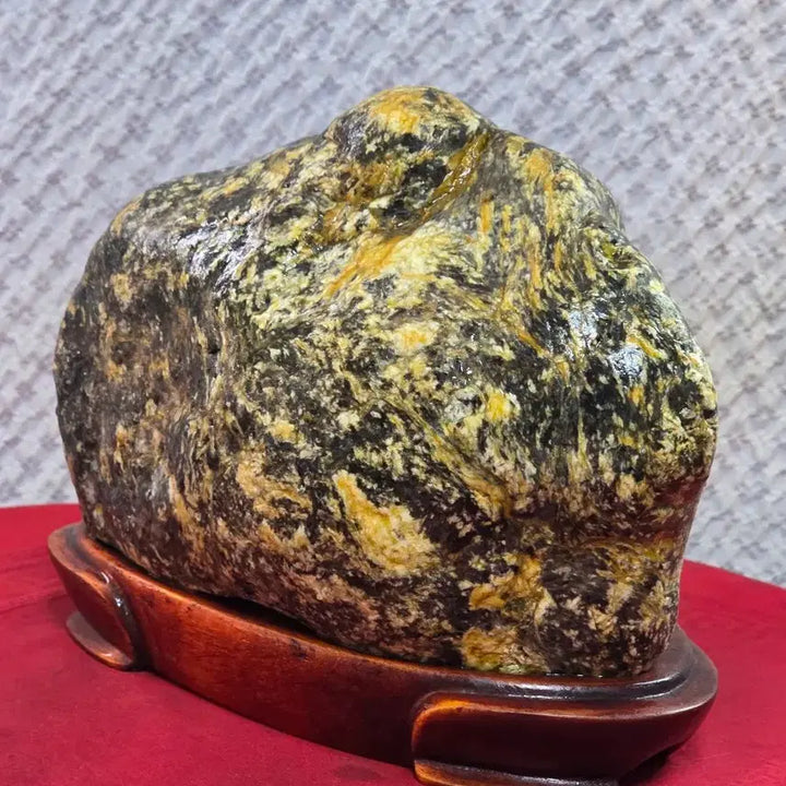 [BUNJANG] Geumgang Yellow Tiger Skin Jade Mountain Landscape Stone / 금강 황호피 / 산경