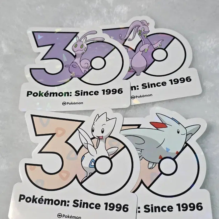 [BUNJANG] Pokemon 30th Anniversary Logo Sticker Bundle / 일괄) 포켓몬스터 30주년 기념 로고 스티커 미끄네일 미끄래곤 토게틱 토게키스