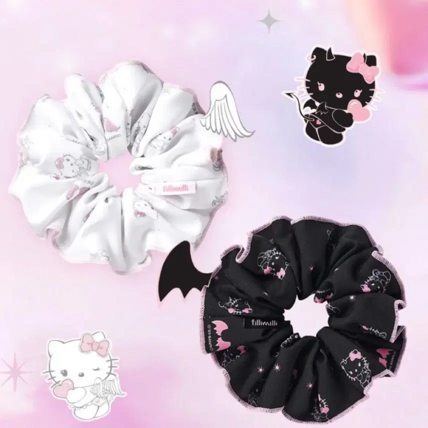[BUNJANG] FillyMilly Angel Kitty Scrunchie / 필리밀리 천사키티 스크런치 엔젤키티 스크런치