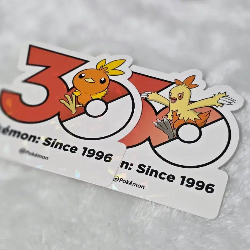 [BUNJANG] Pokemon 30th Anniversary Logo Sticker Set / 일괄) 포켓몬스터 30주년 기념 로고 스티커 아차모, 영치코